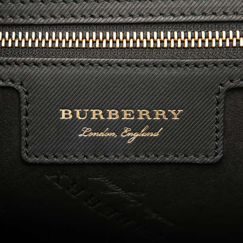 Burberry Large Trench Calfskin DK88 Top Handle Bag Black Leather Good condition - Box View