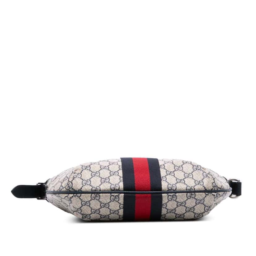 Gucci Small GG Supreme Web Ophidia Half Moon Crossbody Grey Canvas Good condition - Inside View
