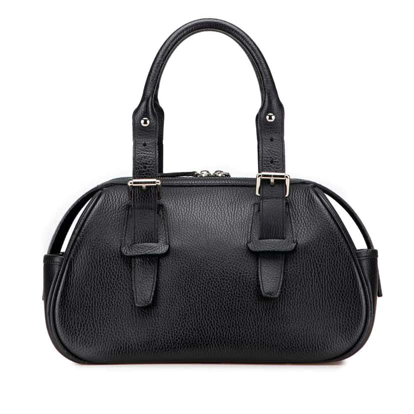 Burberry Leather Boston Bag Black Leather Good condition - Front View