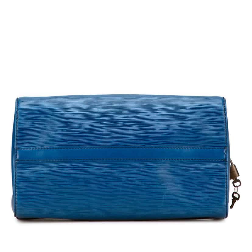 Louis Vuitton Epi Speedy 30 Blue Leather Good condition - Inside View