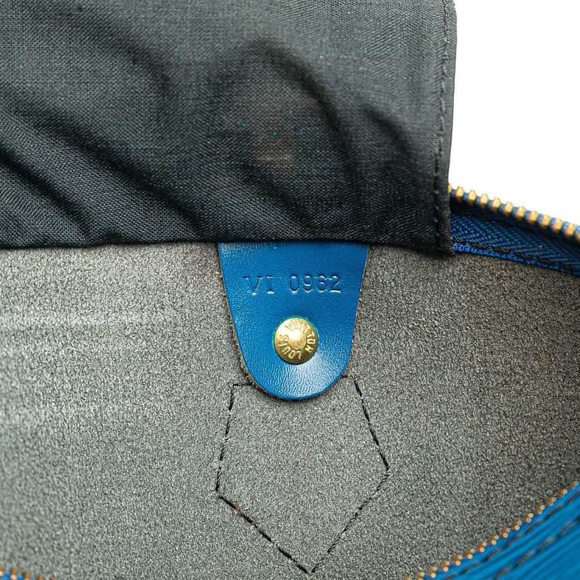 Louis Vuitton Epi Speedy 30 Blue Leather Good condition - Box View