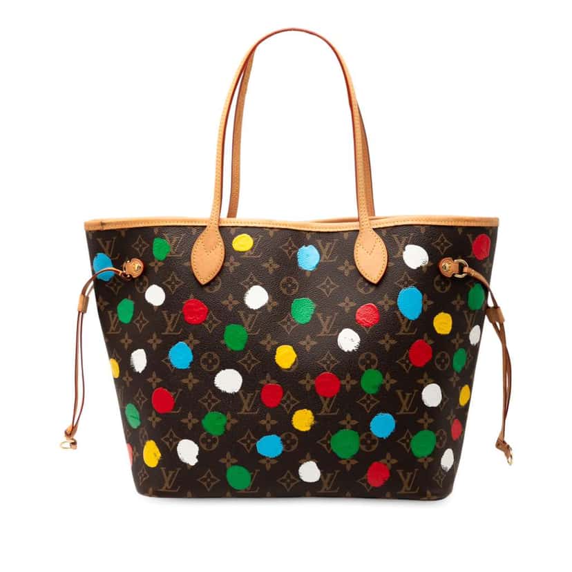 Louis Vuitton Yayoi Kusama Monogram Painted Dots Neverfull MM Brown Good condition - Front View
