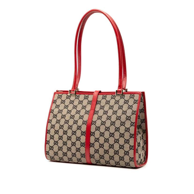 Gucci GG Canvas Jackie Tote Brown Canvas Good condition - Back View