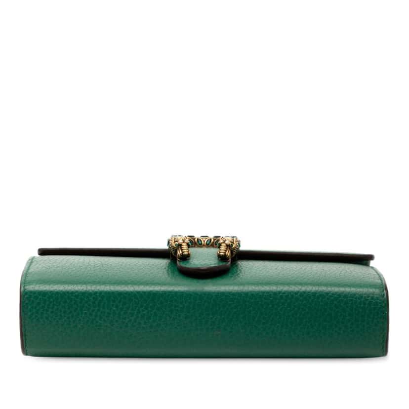 Gucci Leather Dionysus Wallet on Chain Green Leather Good condition - Inside View