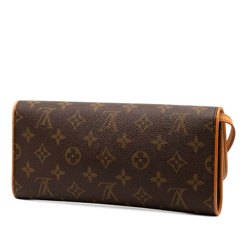 Louis Vuitton Monogram Pochette Twin GM Brown Good condition - Back View