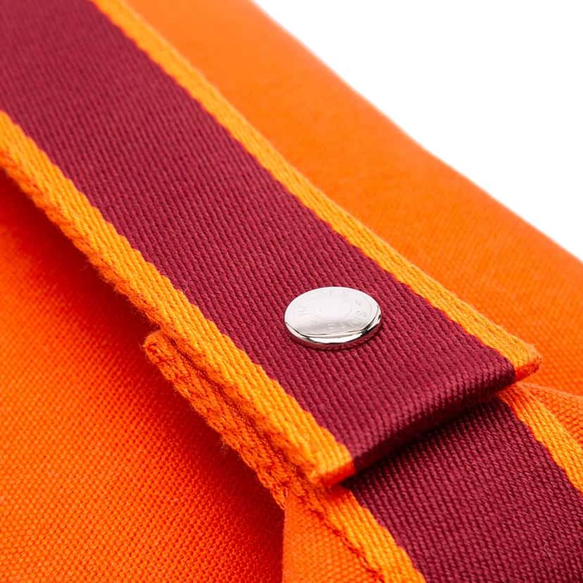 Hermès Large Toile Bride A Brac Case Orange Canvas Good condition - Box View