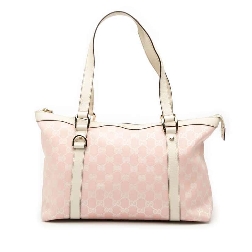 Gucci GG Canvas Abbey D Ring Tote Pink Canvas Good condition - Front View