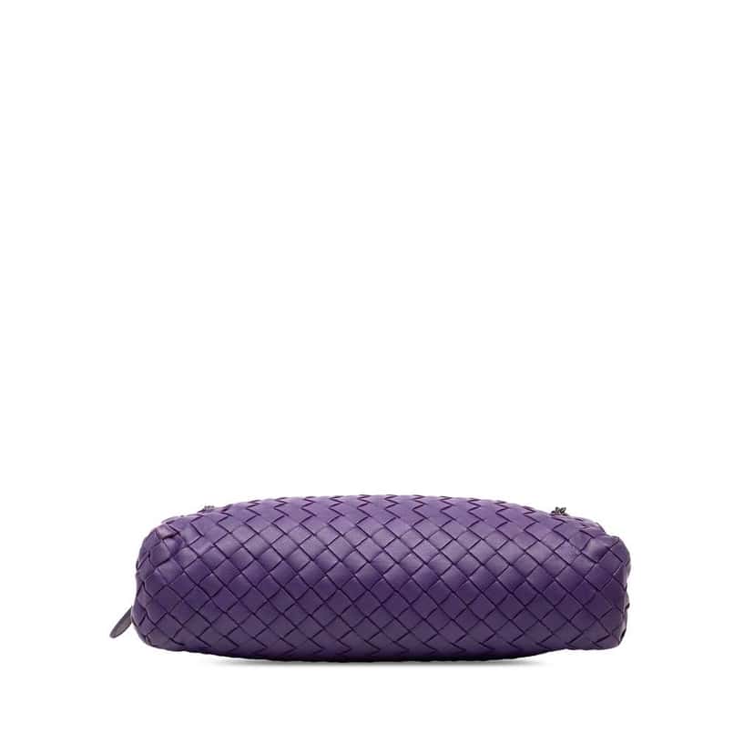Bottega Veneta Nappa Intrecciato Triple Zip Shoulder Bag Purple Leather Very good condition - Inside View