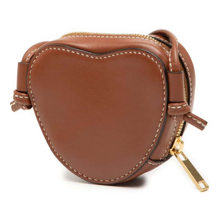 Celine Micro Leather Heart Crossbody Brown Leather Very good condition - Back View