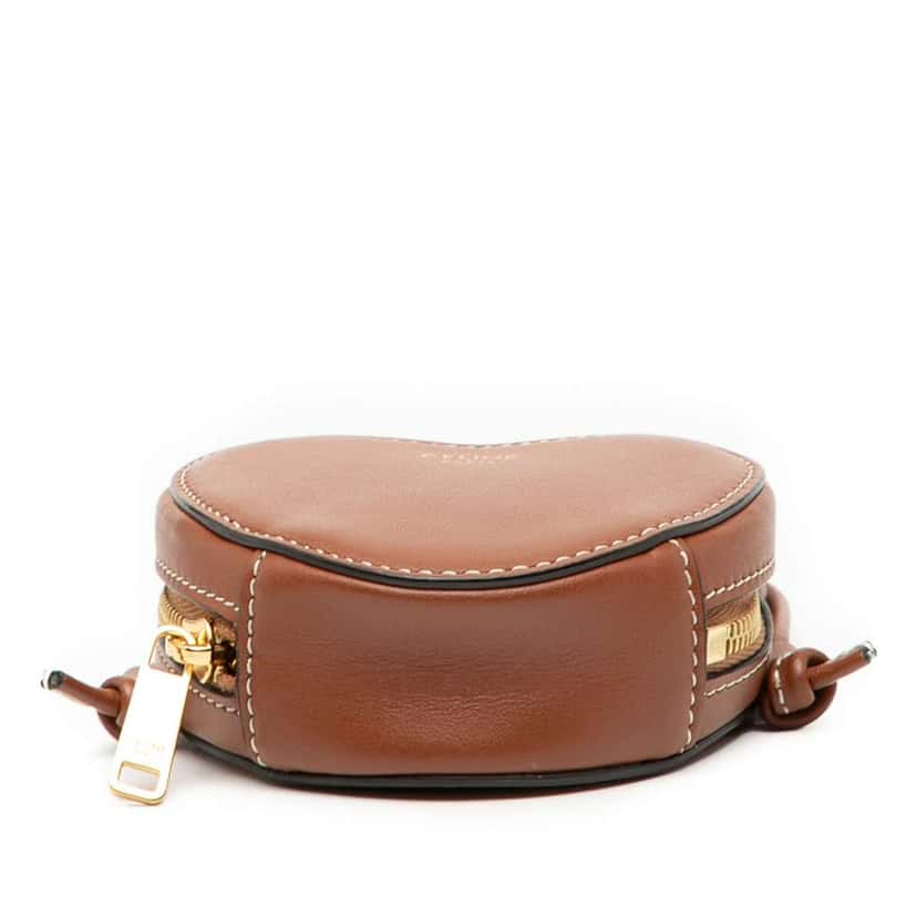 Celine Micro Leather Heart Crossbody Brown Leather Very good condition - Inside View
