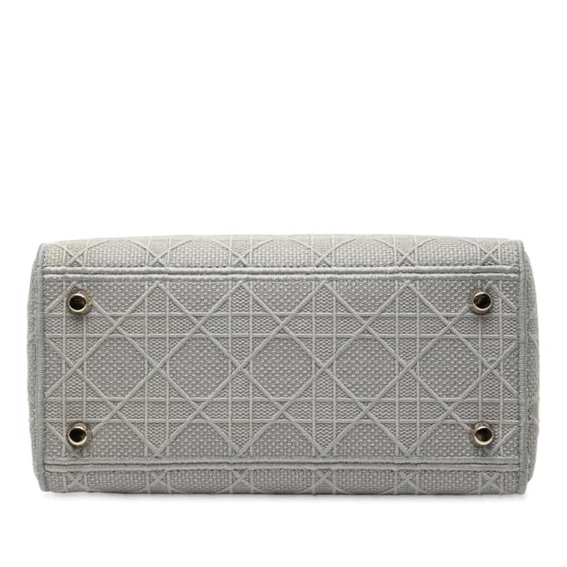 Dior Medium Canvas Cannage Lady D Lite Grey Canvas Good condition - Inside View