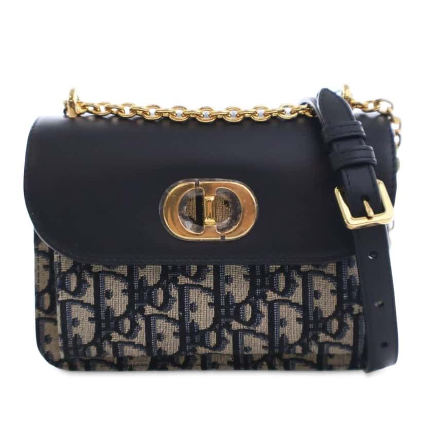 Dior Mini Oblique Canvas Miss Maddy Flap Blue Canvas Good condition - Front View