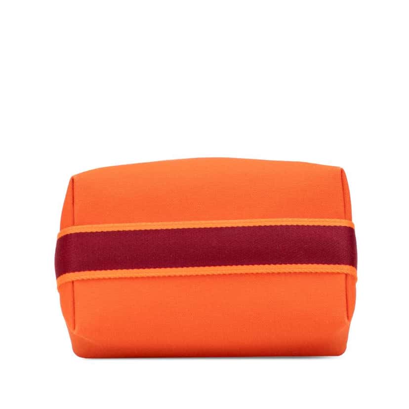 Hermès Small Toile Bride A Brac Case Orange Canvas Good condition - Inside View