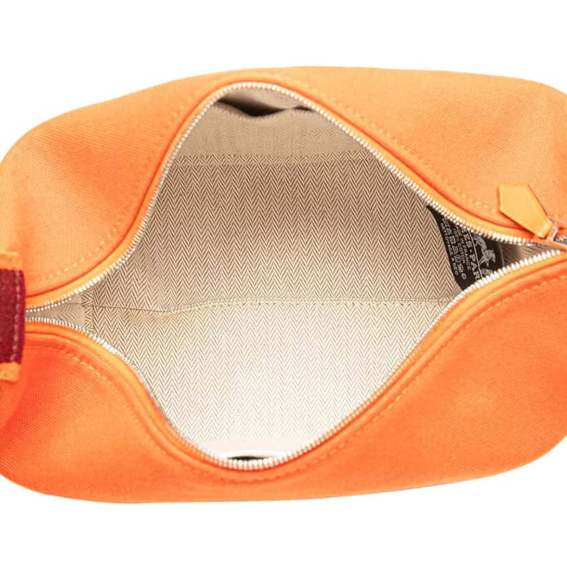 Hermès Small Toile Bride A Brac Case Orange Canvas Good condition - Model View