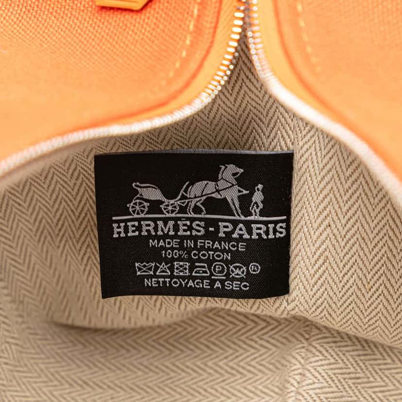 Hermès Small Toile Bride A Brac Case Orange Canvas Good condition - Box View