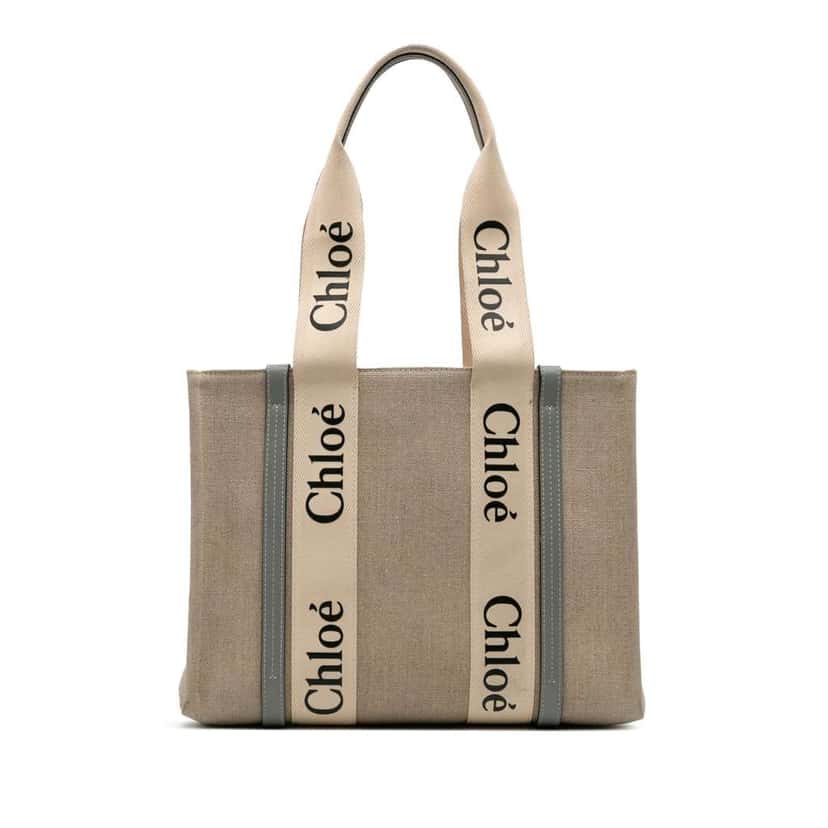 Chloé Medium Canvas Woody Tote Brown Canvas Good condition - Front View