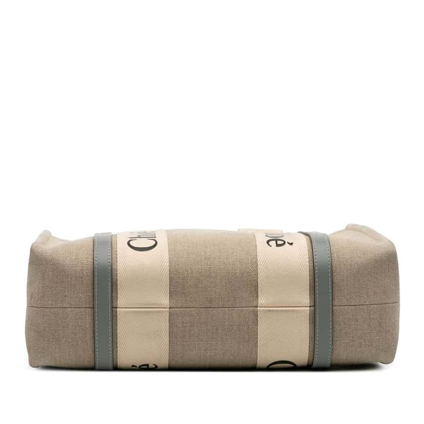 Chloé Medium Canvas Woody Tote Brown Canvas Good condition - Inside View