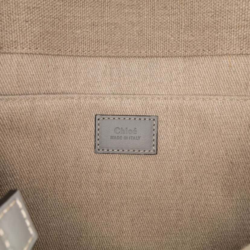 Chloé Medium Canvas Woody Tote Brown Canvas Good condition - Box View