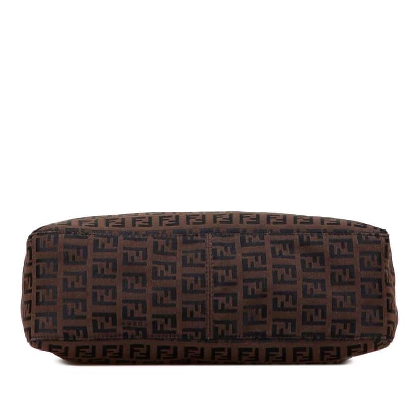 Fendi Zucchino Canvas Shoulder Bag Brown Canvas Good condition - Inside View