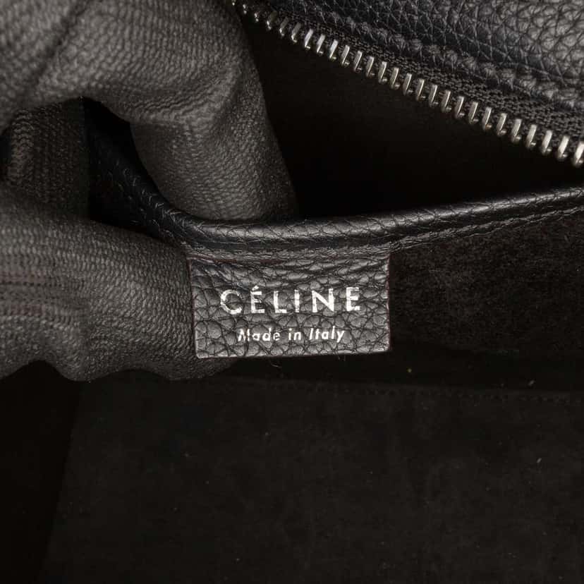 Celine Nano Leather Luggage Tote Black Leather Good condition - Box View