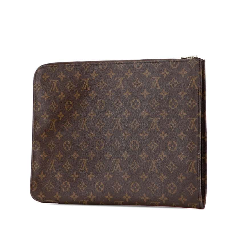 Louis Vuitton Monogram Poche Documents Portfolio Brown Good condition - Back View