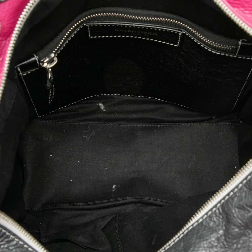 Balenciaga S Lambskin Bazar Shopper Satchel Pink Leather Good condition - Model View