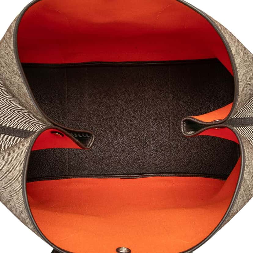 Hermès Toile Herringbone and Negonda Garden Party 49 Brown Canvas Good condition - Model View