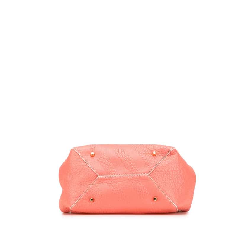 Burberry Small Embossed Grain Check Canterbury Tote Pink Leather Good condition - Inside View