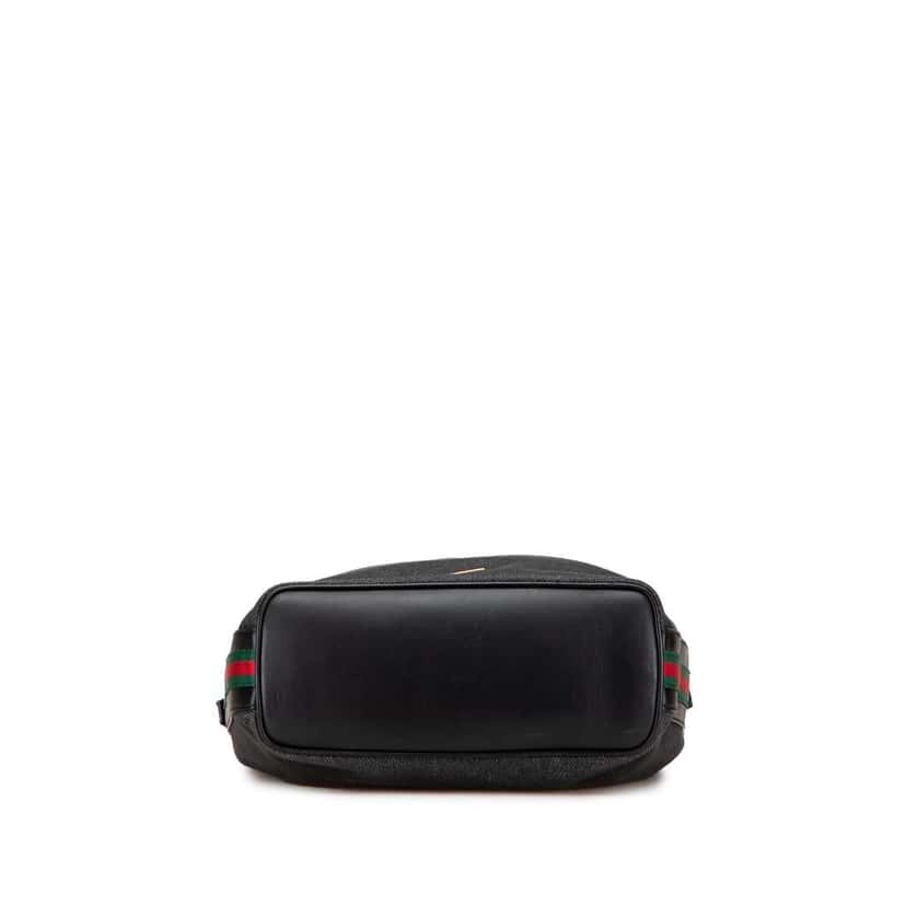 Gucci Denim Web Shoulder Bag Black Denim Good condition - Inside View