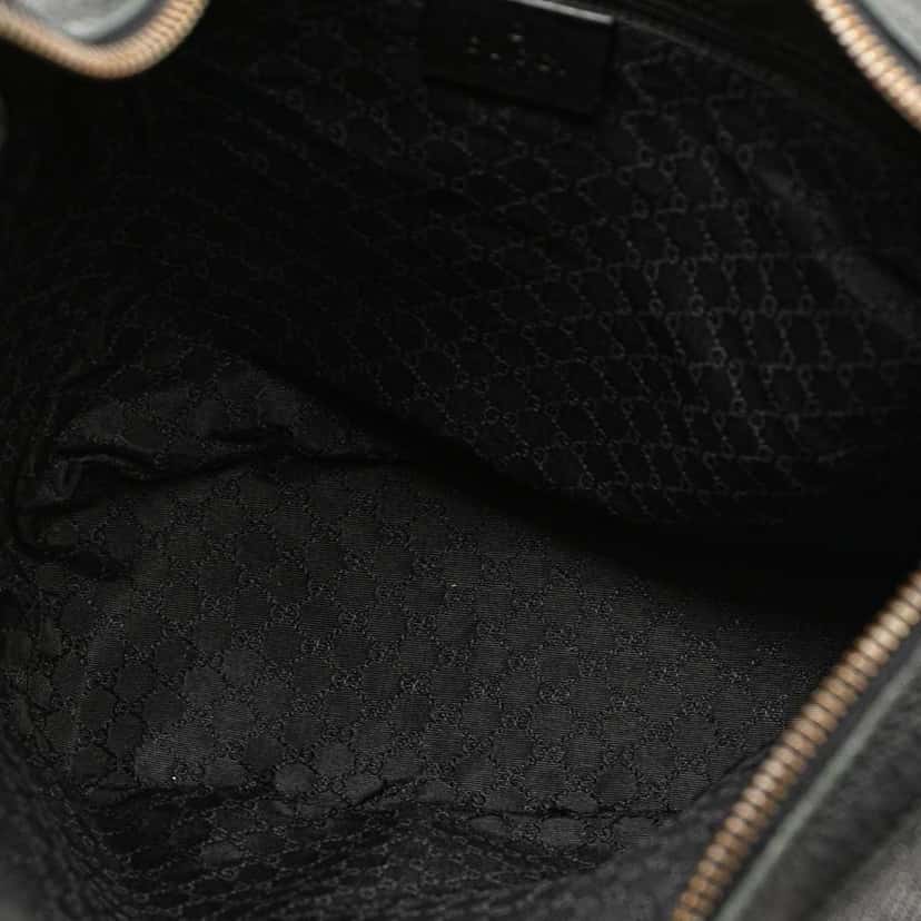 Gucci Denim Web Shoulder Bag Black Denim Good condition - Model View