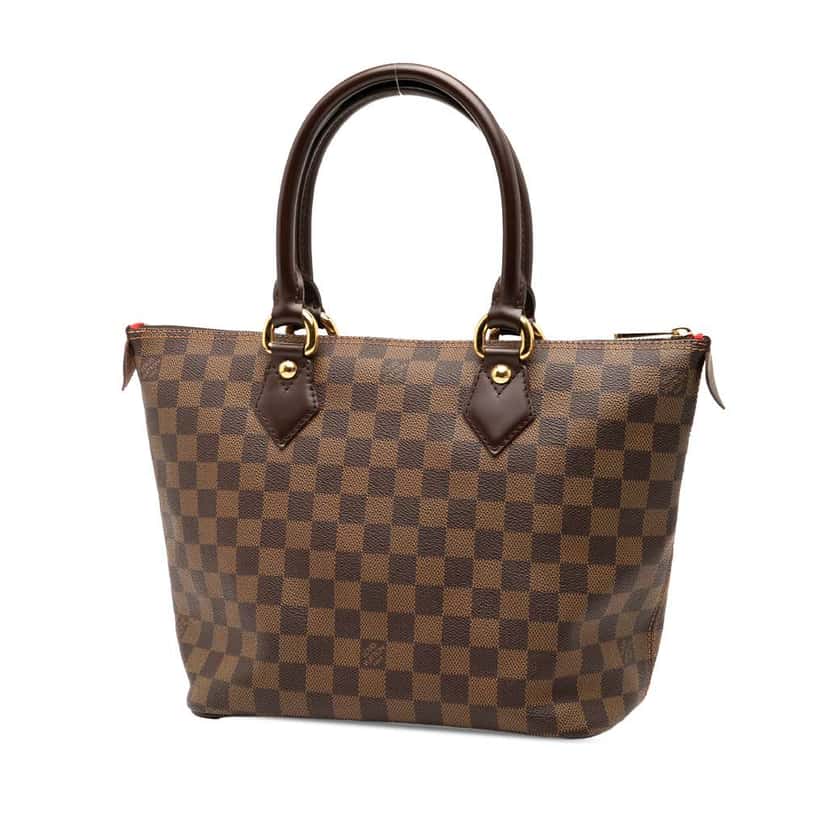Louis Vuitton Damier Ebene Saleya PM Brown Good condition - Back View