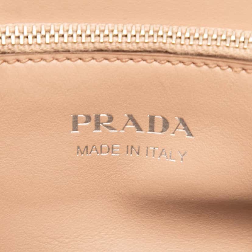 Prada Saffiano Cuir Monochrome Envelope Crossbody Brown Leather Good condition - Box View