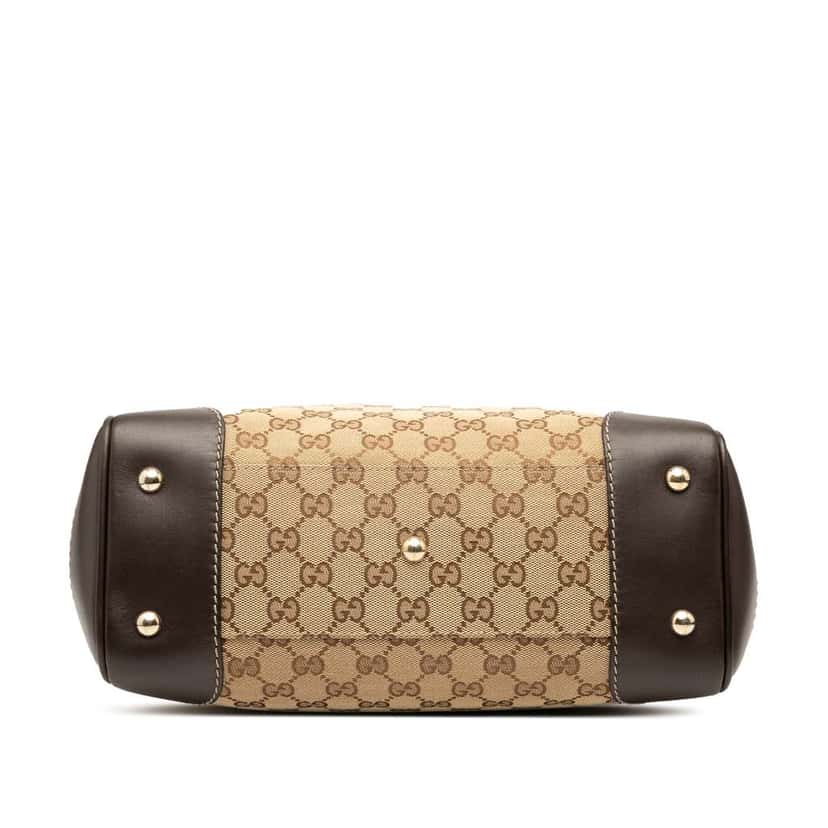 Gucci GG Canvas Web Mayfair Tote Brown Canvas Good condition - Inside View