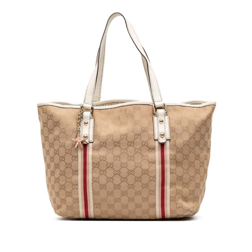 Gucci Large GG Canvas Jolicoeur Tote Brown Canvas Good condition - Front View