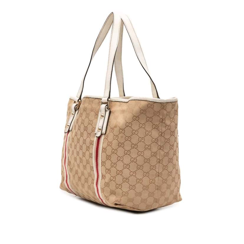Gucci Large GG Canvas Jolicoeur Tote Brown Canvas Good condition - Back View