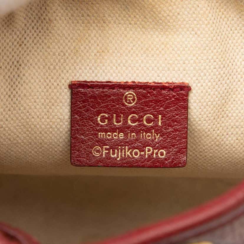 Gucci Micro GG Supreme Doraemon Bucket Bag Brown Canvas Good condition - Box View