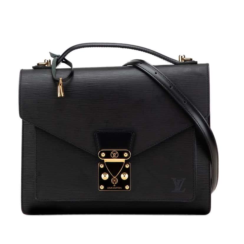 Louis Vuitton Epi Monceau 28 Black Leather Good condition - Front View