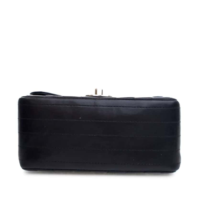Chanel Mini Square Classic Chevron Lambskin Single Flap Black Leather Good condition - Inside View