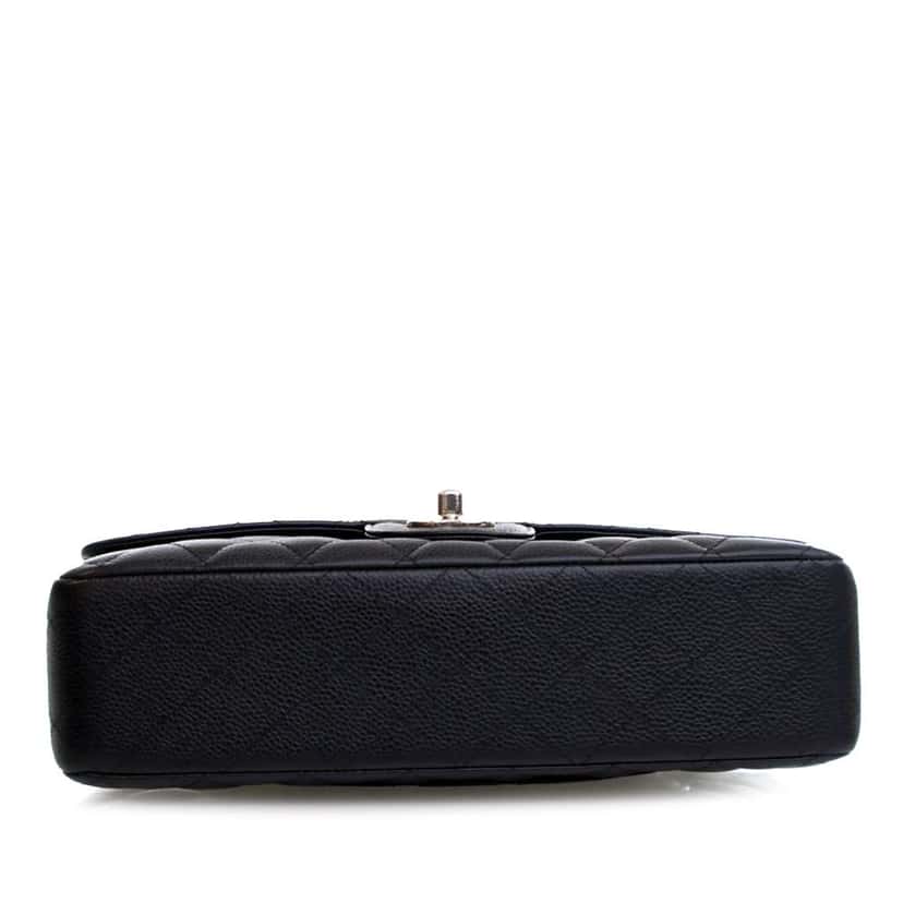 Chanel Medium Classic Caviar Double Flap Black Leather Good condition - Inside View