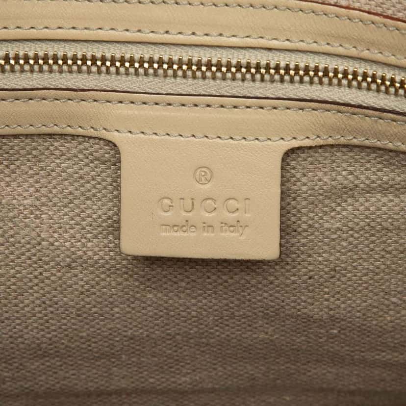Gucci Raffia Pelham Shoulder Bag Brown Good condition - Box View