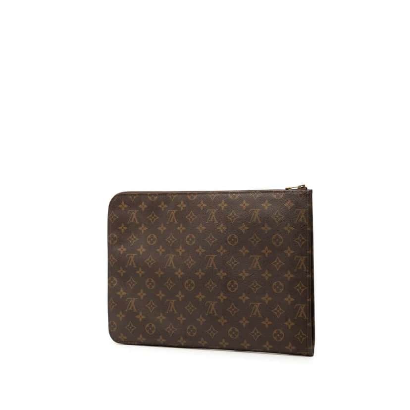 Louis Vuitton Monogram Poche Documents Portfolio Brown Good condition - Back View