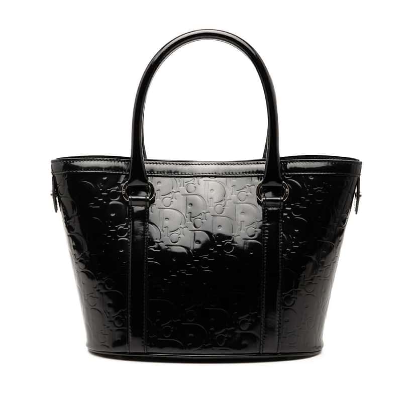 Dior Diorissimo Trotter Patent Tote Black Leather Good condition - Front View