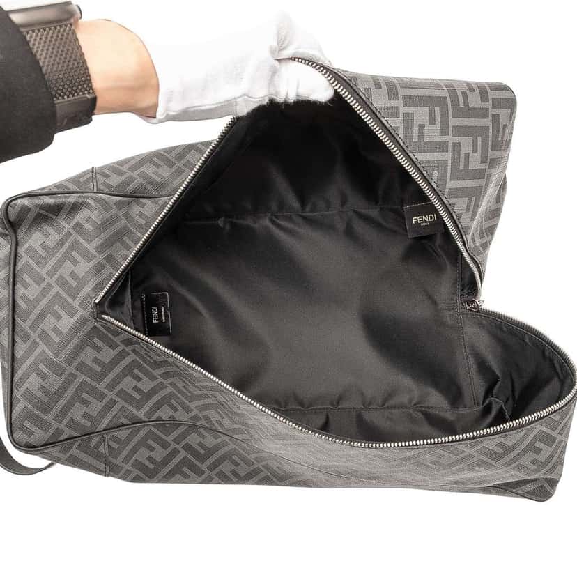 Fendi Zucca Coated Canvas Shoe Case Grey Canvas Very good condition - Model View