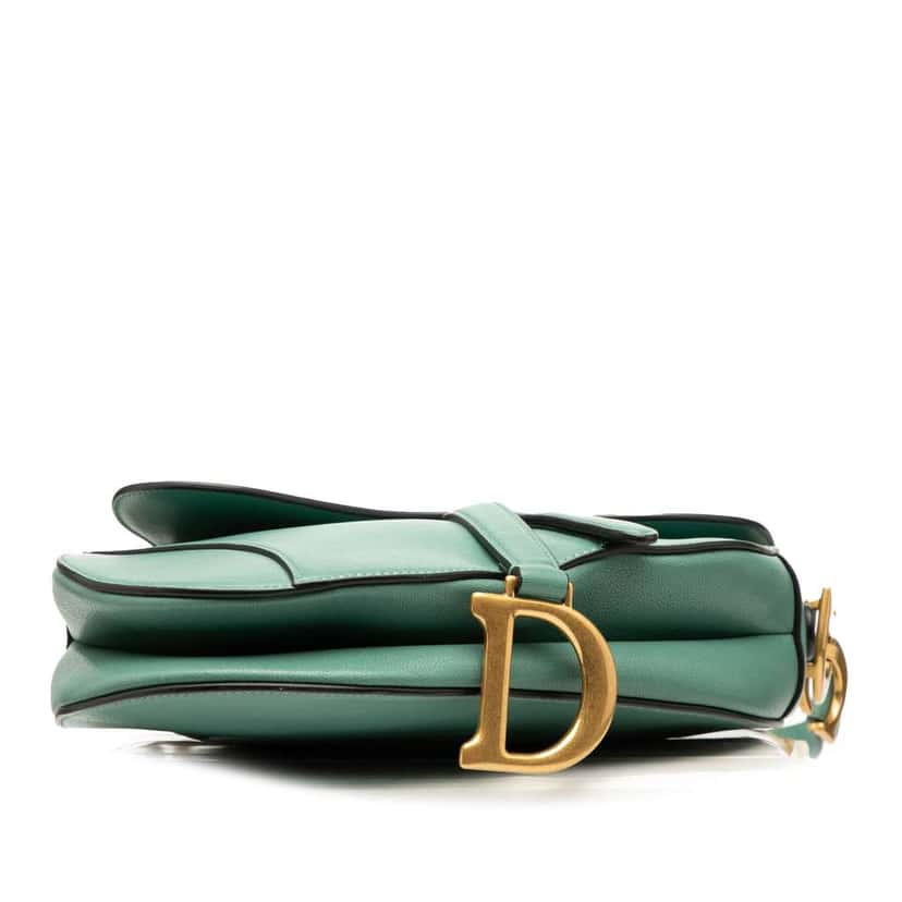 Dior Leather Saddle Bag Green Leather Very good condition - Inside View
