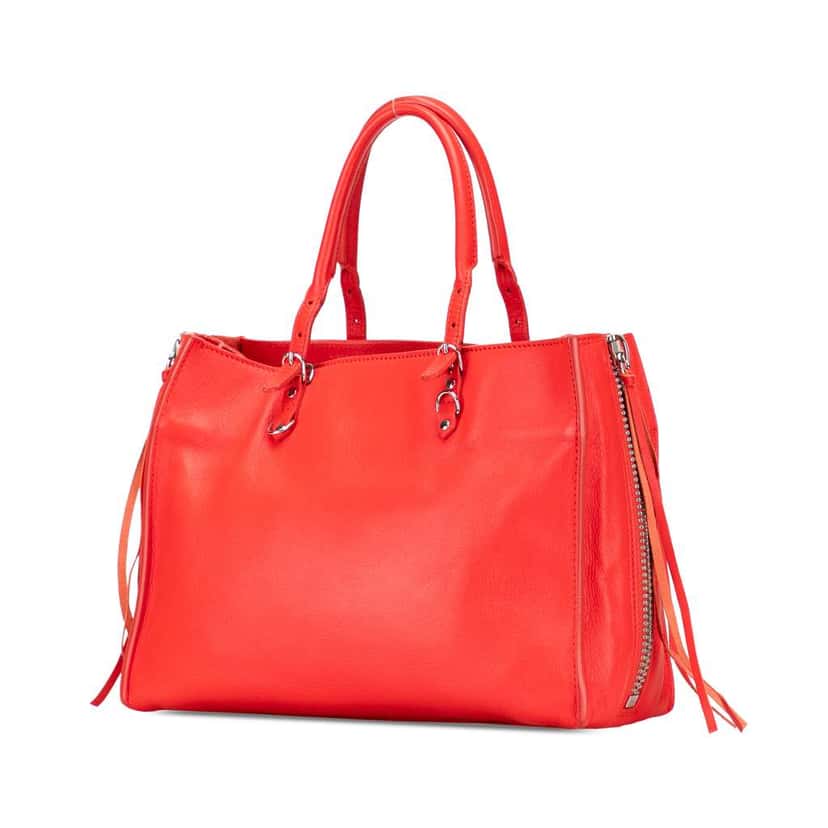 Balenciaga Mini Leather Papier A6 Zip Around Satchel Red Leather Good condition - Back View