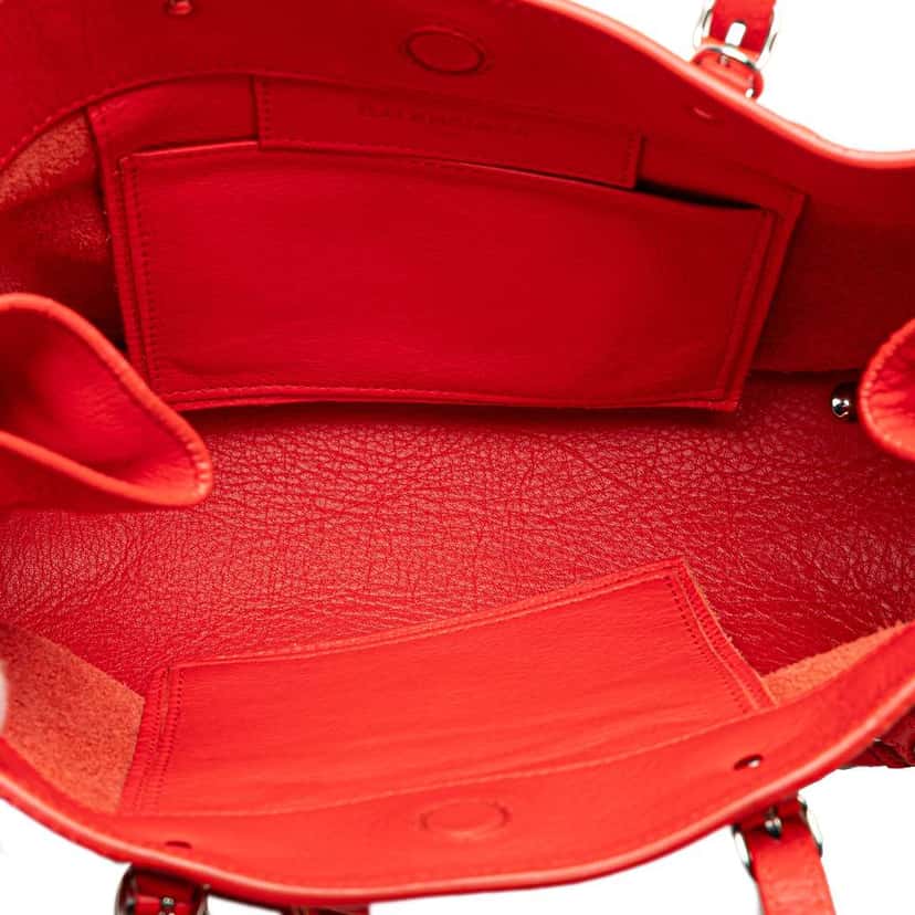 Balenciaga Mini Leather Papier A6 Zip Around Satchel Red Leather Good condition - Model View