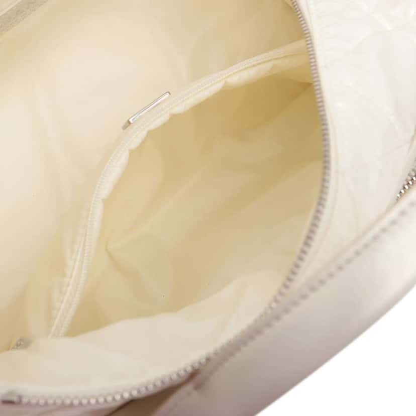 Chanel Coco Neige Quilted Nylon Bowling Bag White Good condition - Box View