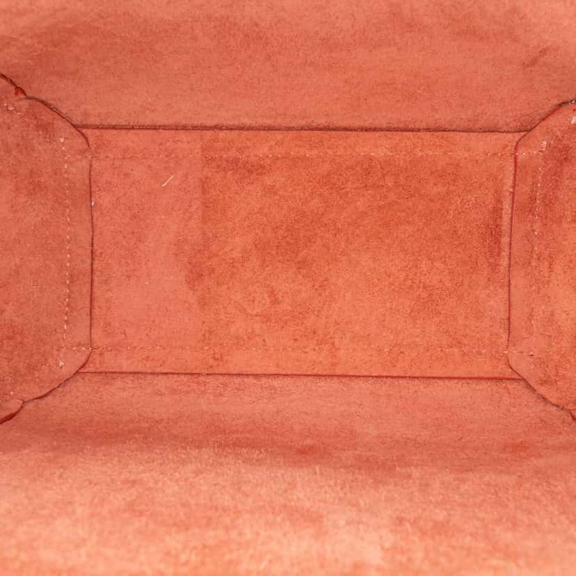 Celine Nano Grained Calfskin Belt Bag Orange Leather Good condition - Model View