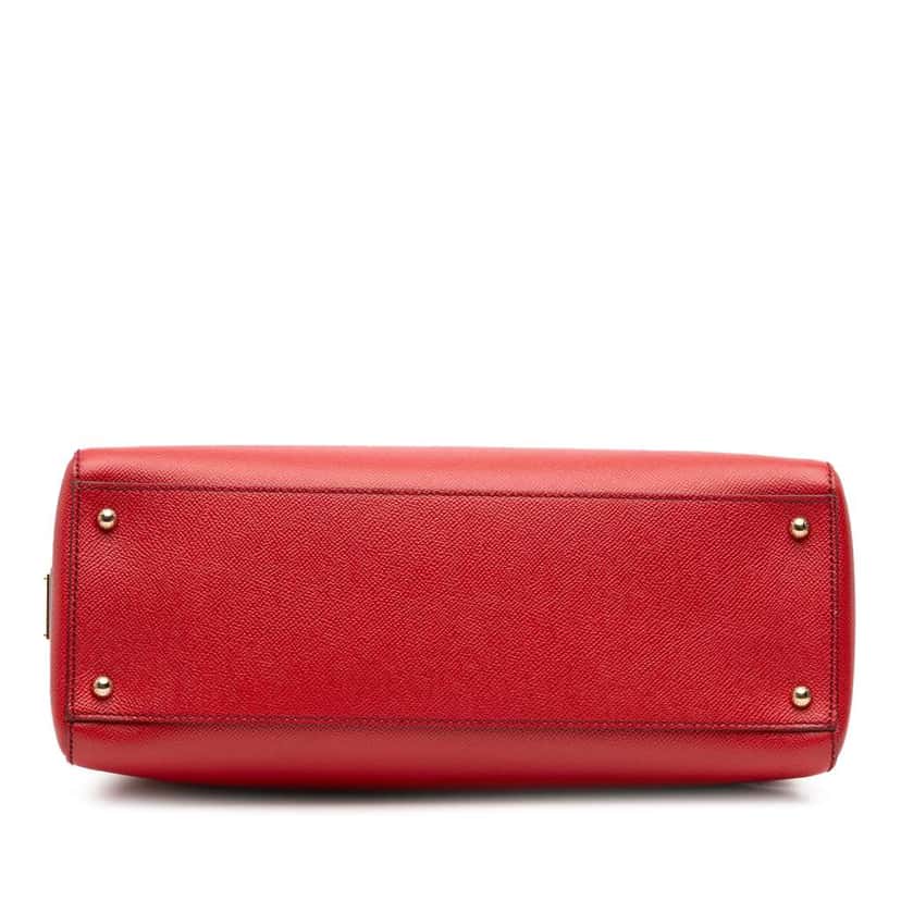 Dolce & Gabbana Medium Leather Miss Sicily Satchel Red Leather Good condition - Inside View