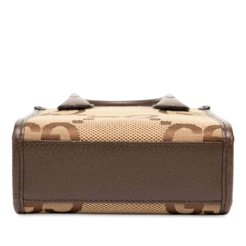 Gucci Mini Jumbo GG Canvas Web Satchel Brown Canvas Good condition - Inside View